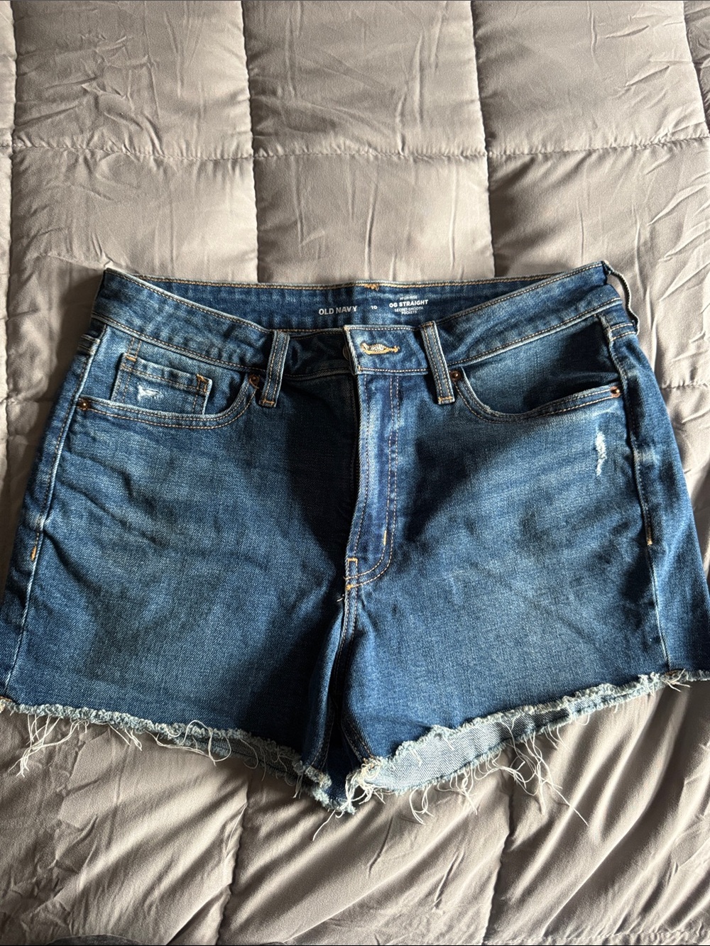 Old Navy Blue Frayed Hem Denim Shorts